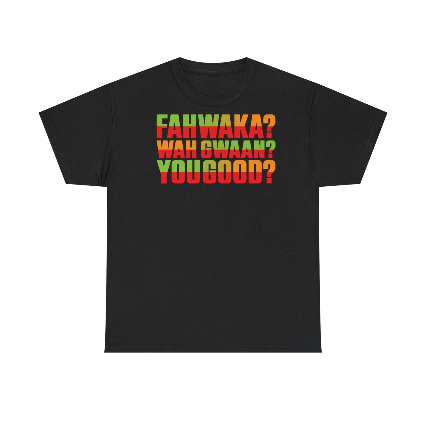 Unisex Heavy Cotton Tee with Fun Jamaican Phrases, Casual Wear, Gift for Friends, Summer Festival, Comfortable Tee, Streetwear Style