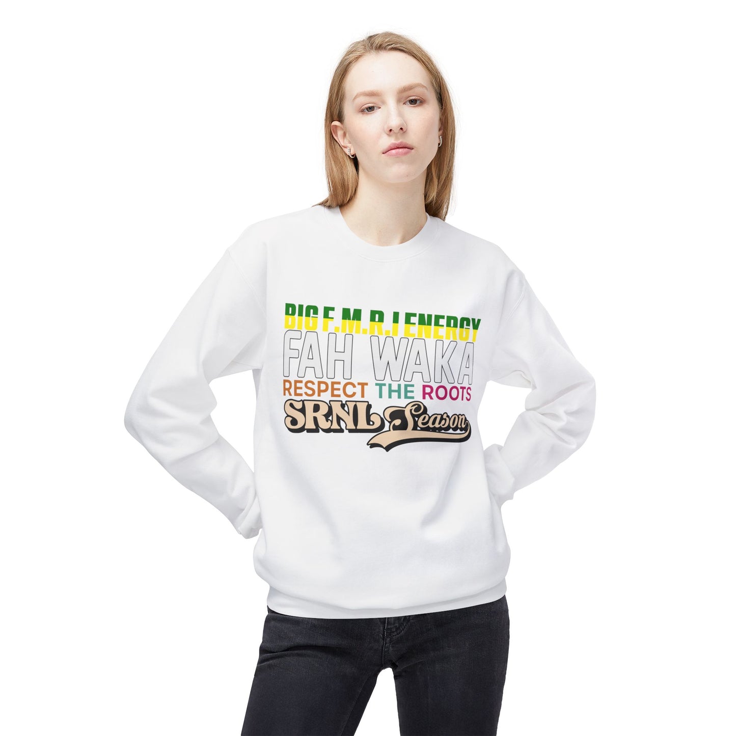 Vibrant Fleece Crewneck Sweatshirt, Unisex Comfort Wear, Perfect for Casual Outings, Gifts, and Streetwear Style, Celebrate Life!