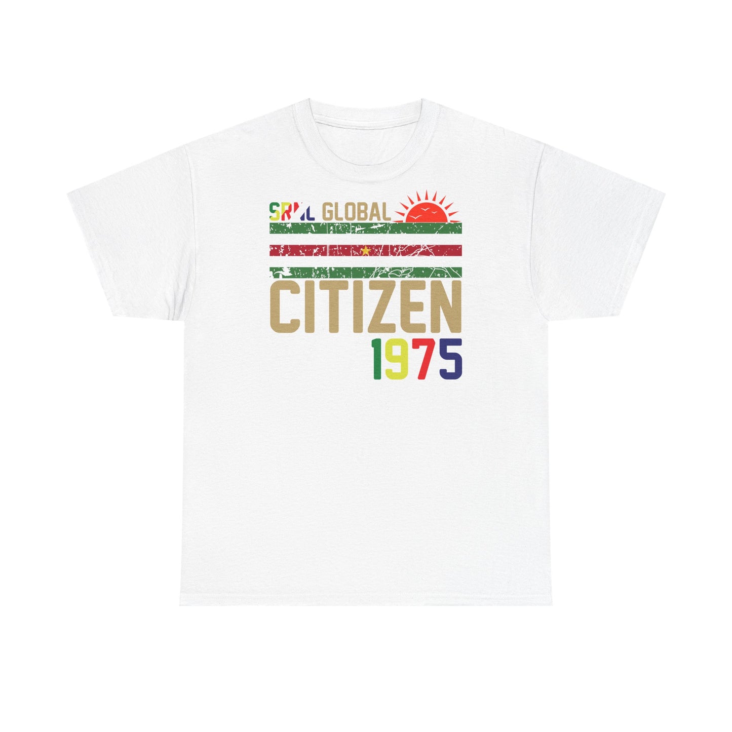 Global Citizen 1975 Tee - Unisex Heavy Cotton Shirt, Inspirational Apparel, Unique Gift, Casual Wear, Eco-Friendly Fashion