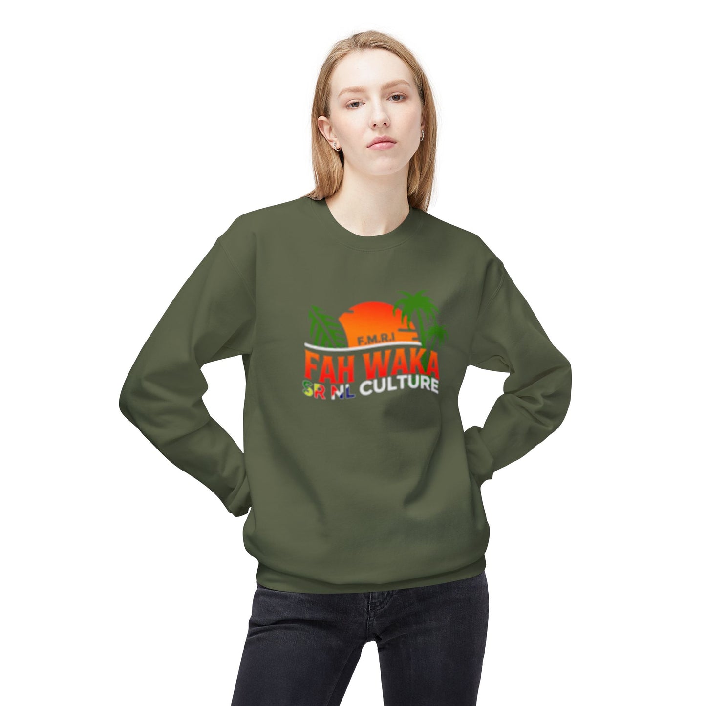 Tropical Vibes Sweatshirt - Fah Waka - Beachwear, Casual, Summer, Holiday Gift, Vacation Essentials