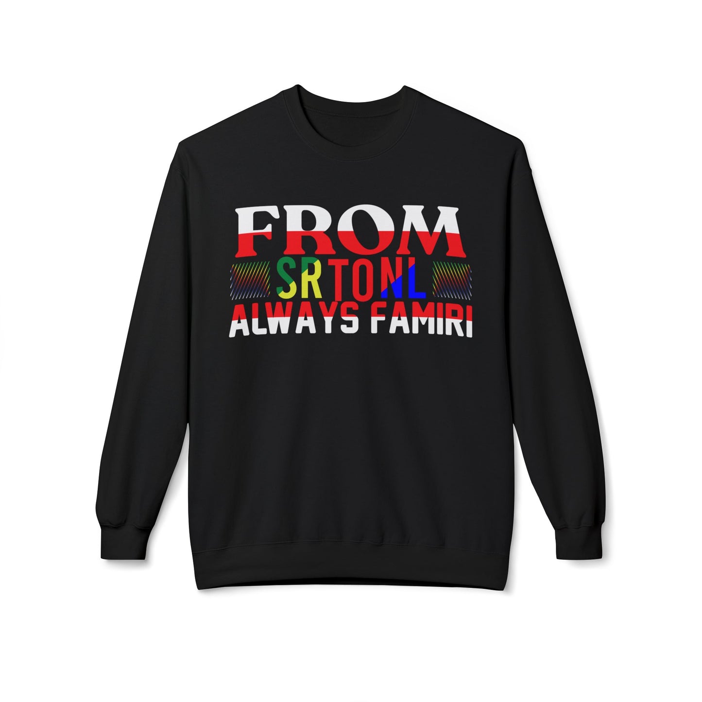 Unisex Fleece Crewneck Sweatshirt - Always Familiari, Casual Wear, Perfect Gift, Cozy Style, Everyday Comfort