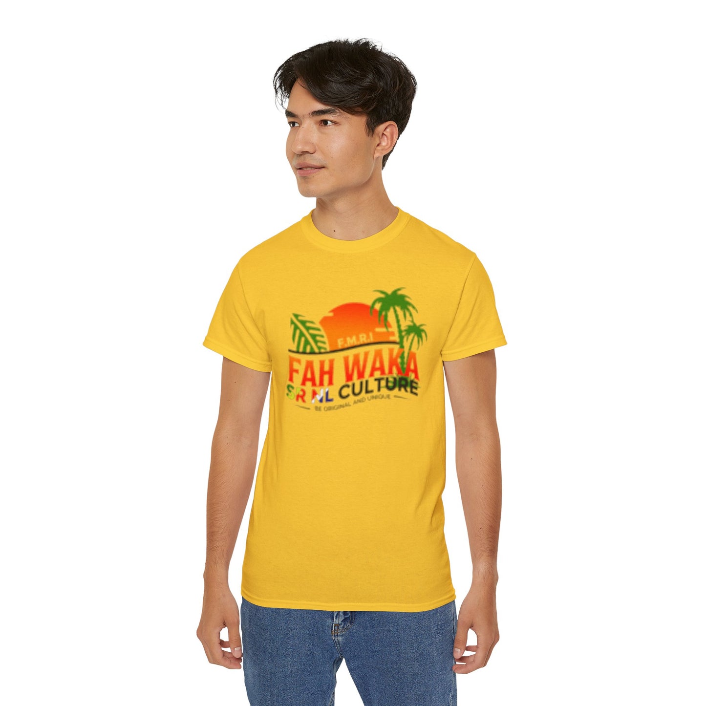 Tropical Graphic Tee, Fah Waka Island Vibe Shirt, Unisex Summer T-Shirt, Beachwear, Casual Fashion, Vacation Essential