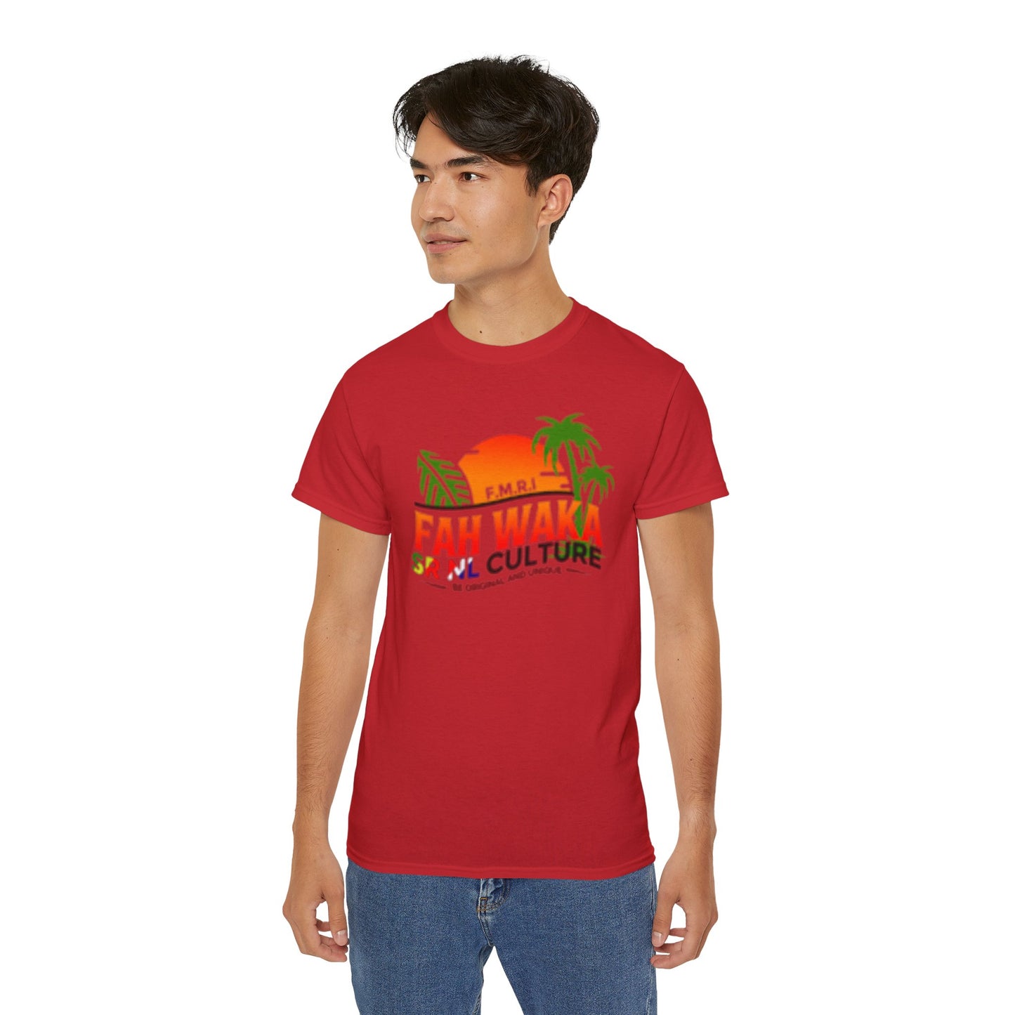 Tropical Graphic Tee, Fah Waka Island Vibe Shirt, Unisex Summer T-Shirt, Beachwear, Casual Fashion, Vacation Essential