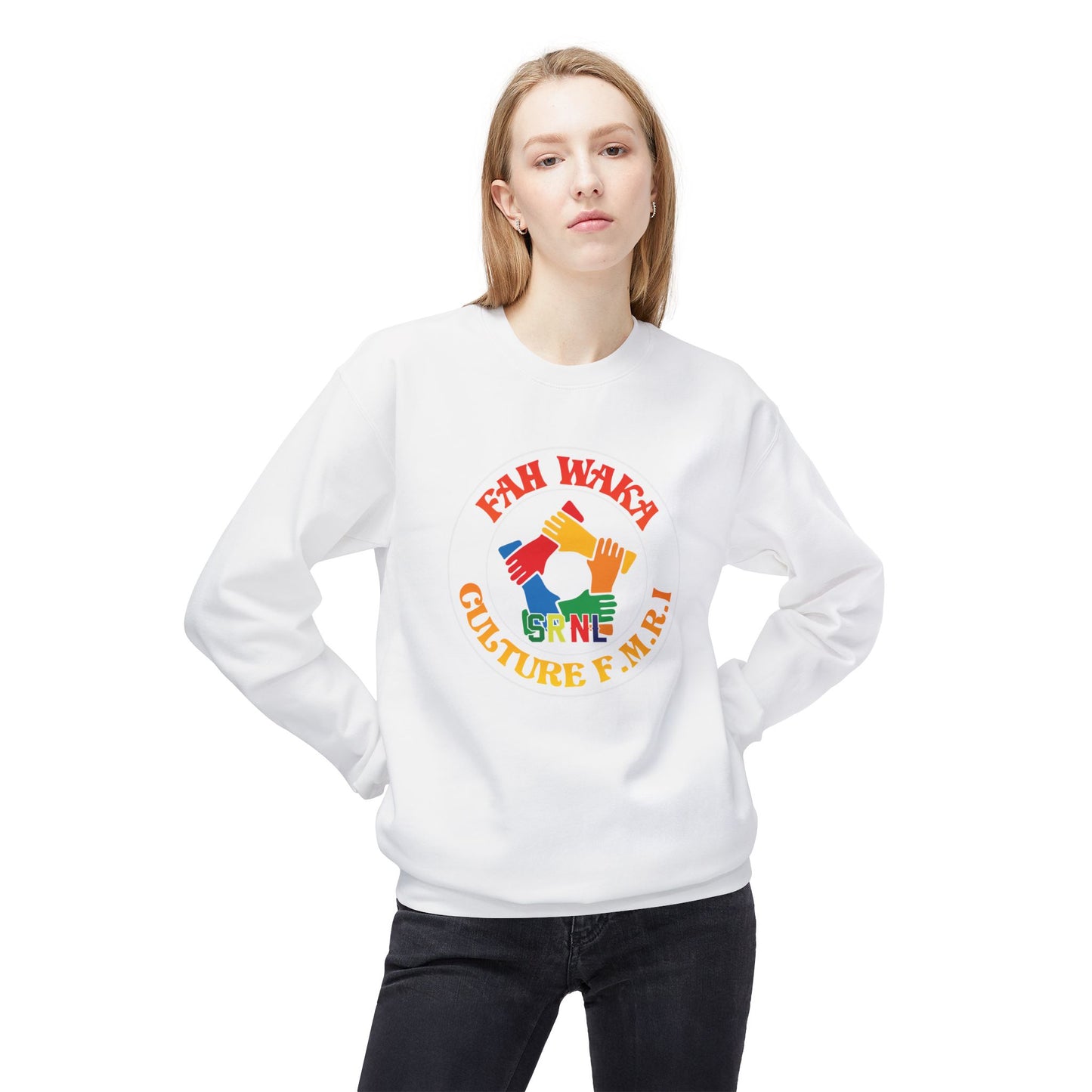Colorful Cultural Fleece Crewneck Sweatshirt, Cozy Layer, Unique Gift, Fashion for All, Festival Wear, Comfortable Everyday Outfit