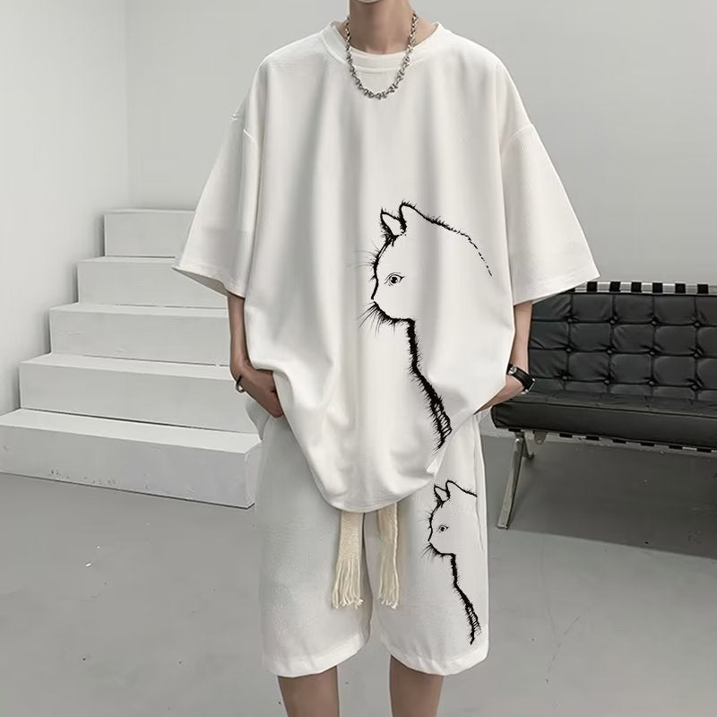 Large-size men's t-shirt and Short