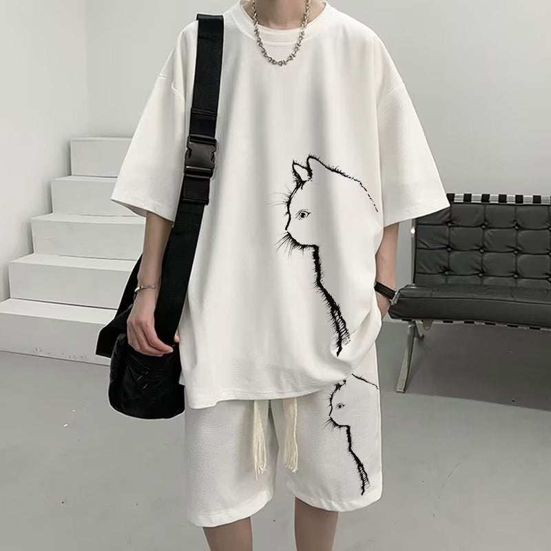 Large-size men's t-shirt and Short