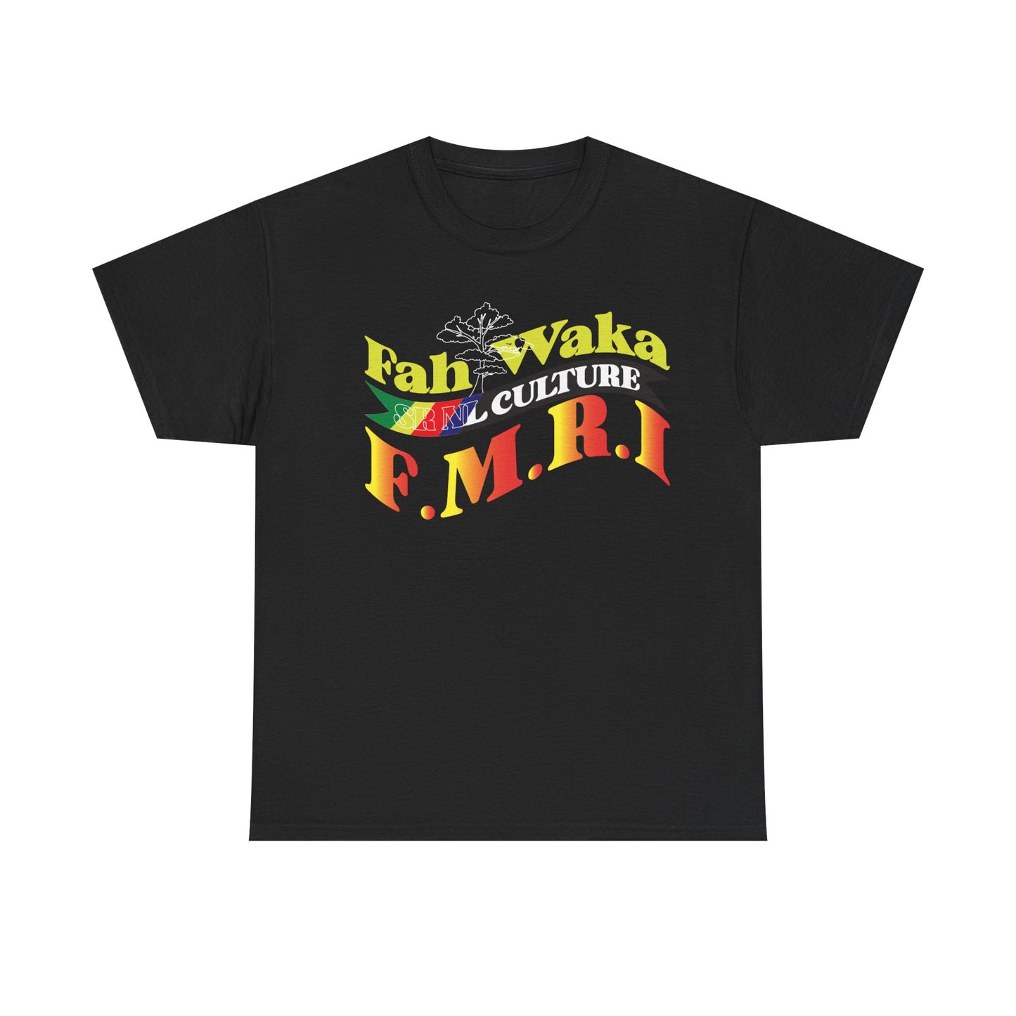 Colorful Unisex Heavy Cotton Tee with 'Fah Waka Culture F.M.R.I' Design - Perfect for Festivals, Casual Outings, Gifts, Summer Wear, [...]
