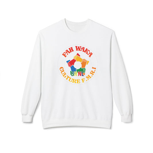 Colorful Cultural Fleece Crewneck Sweatshirt, Cozy Layer, Unique Gift, Fashion for All, Festival Wear, Comfortable Everyday Outfit