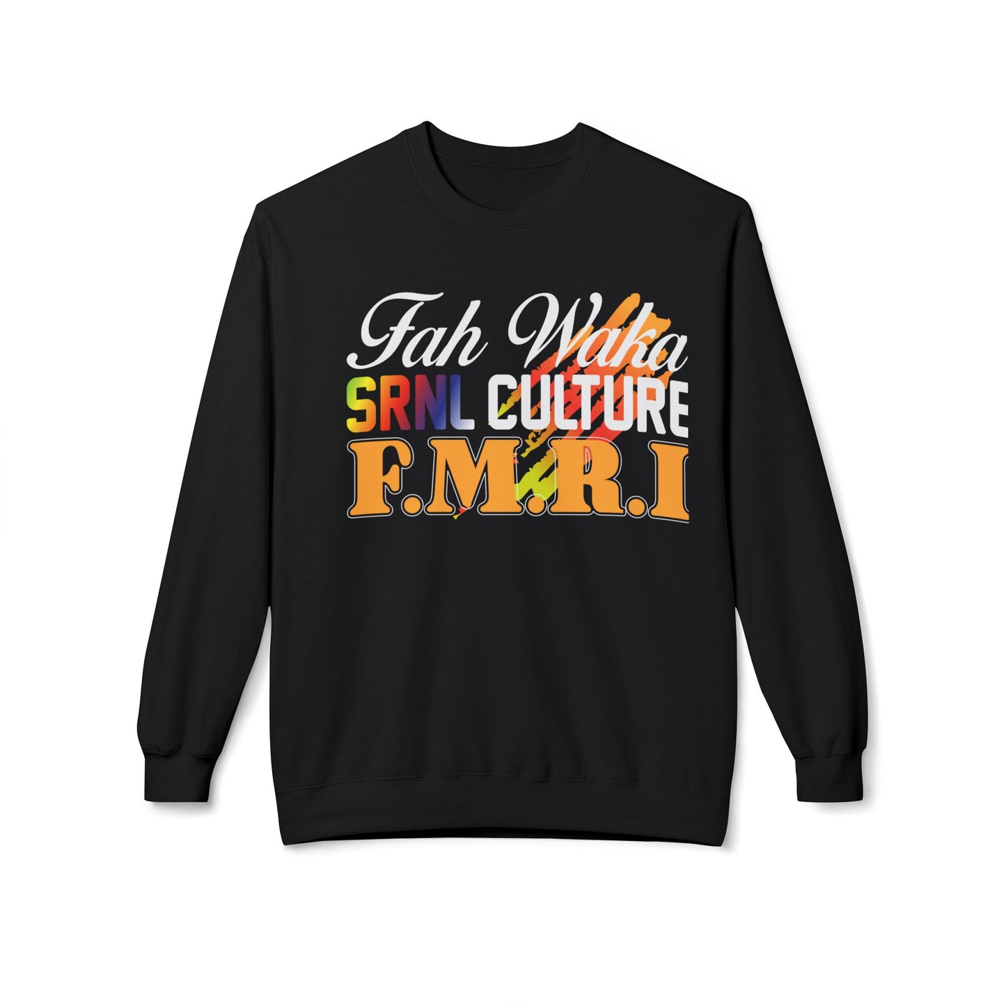 Vibrant Culture Fleece Crewneck Sweatshirt | Unique Streetwear Gift, Cozy Outfit, Unisex Fashion, Hip Hop Style, Holiday Pullover