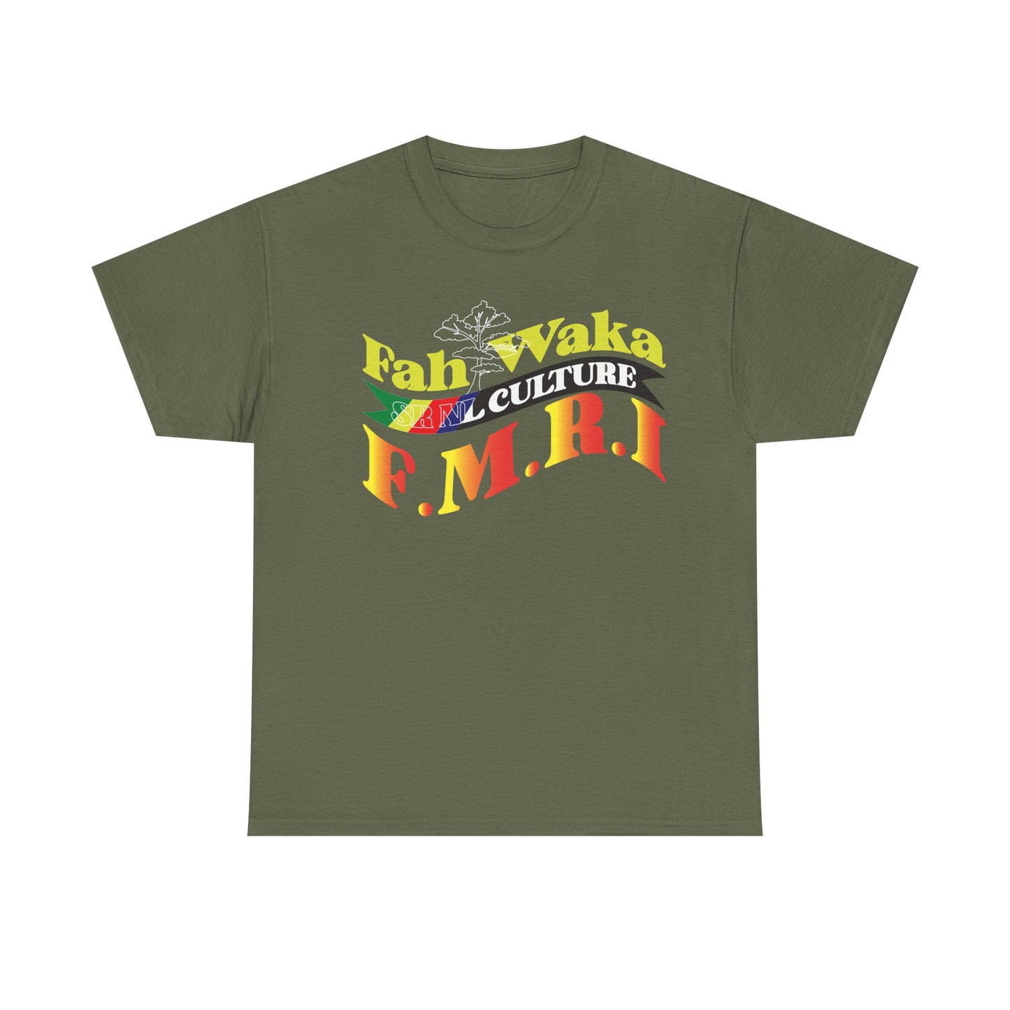 Colorful Unisex Heavy Cotton Tee with 'Fah Waka Culture F.M.R.I' Design - Perfect for Festivals, Casual Outings, Gifts, Summer Wear, [...]