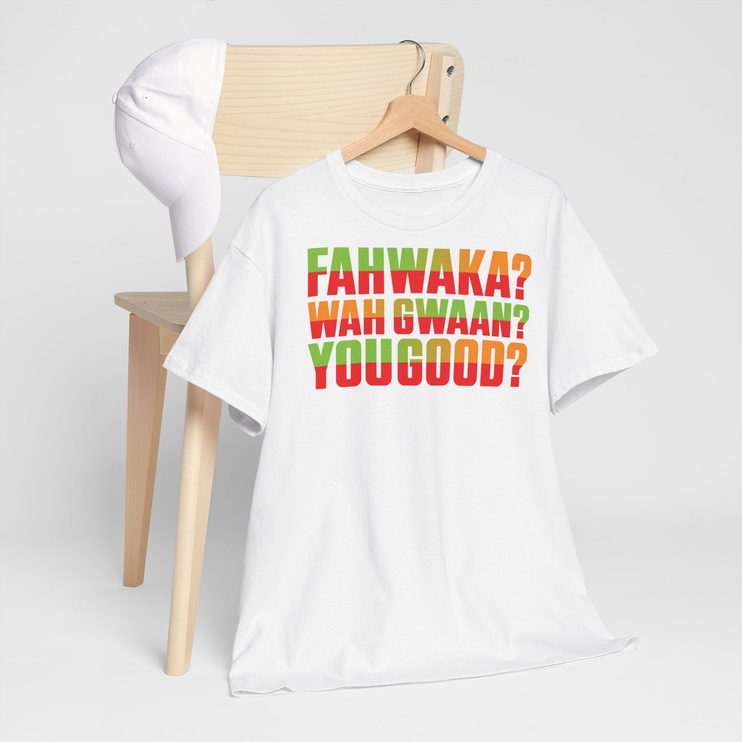 Unisex Heavy Cotton Tee with Fun Jamaican Phrases, Casual Wear, Gift for Friends, Summer Festival, Comfortable Tee, Streetwear Style
